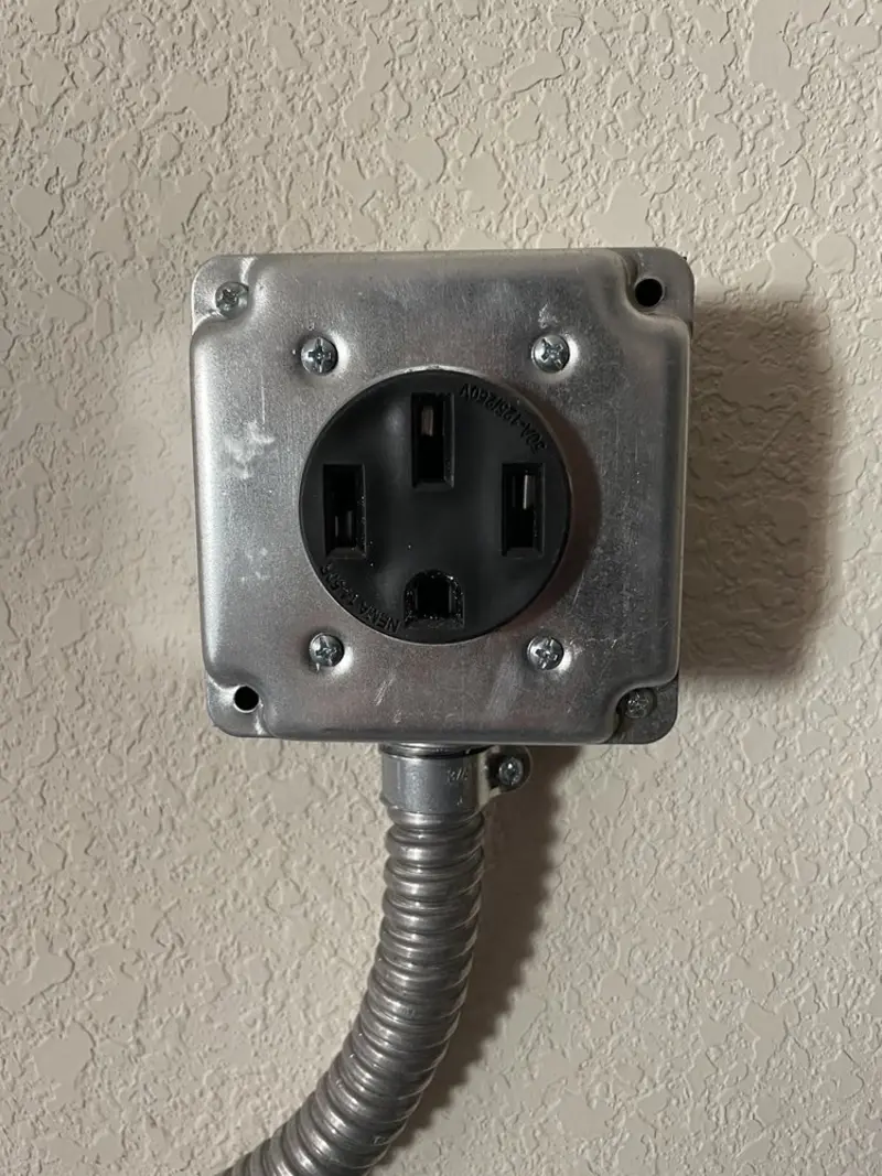 NEMA 14-50 outlet installed for Electrical Panel Upgrade in Menlo Park